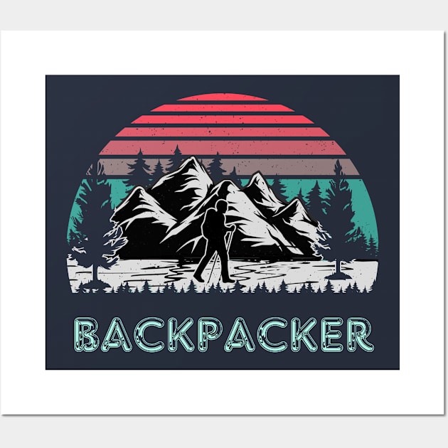 Backpacker Wall Art by Rc tees
